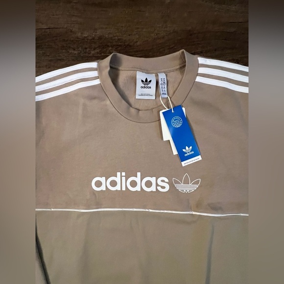 MEN'S ADIDAS ORIGINALS ZX ITASCA TREFOIL CREW KHAKI SWEATSHIRT Size XL F17 - Picture 4 of 8